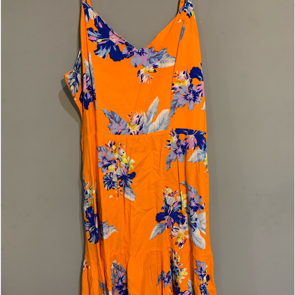 Orange Floral Dress